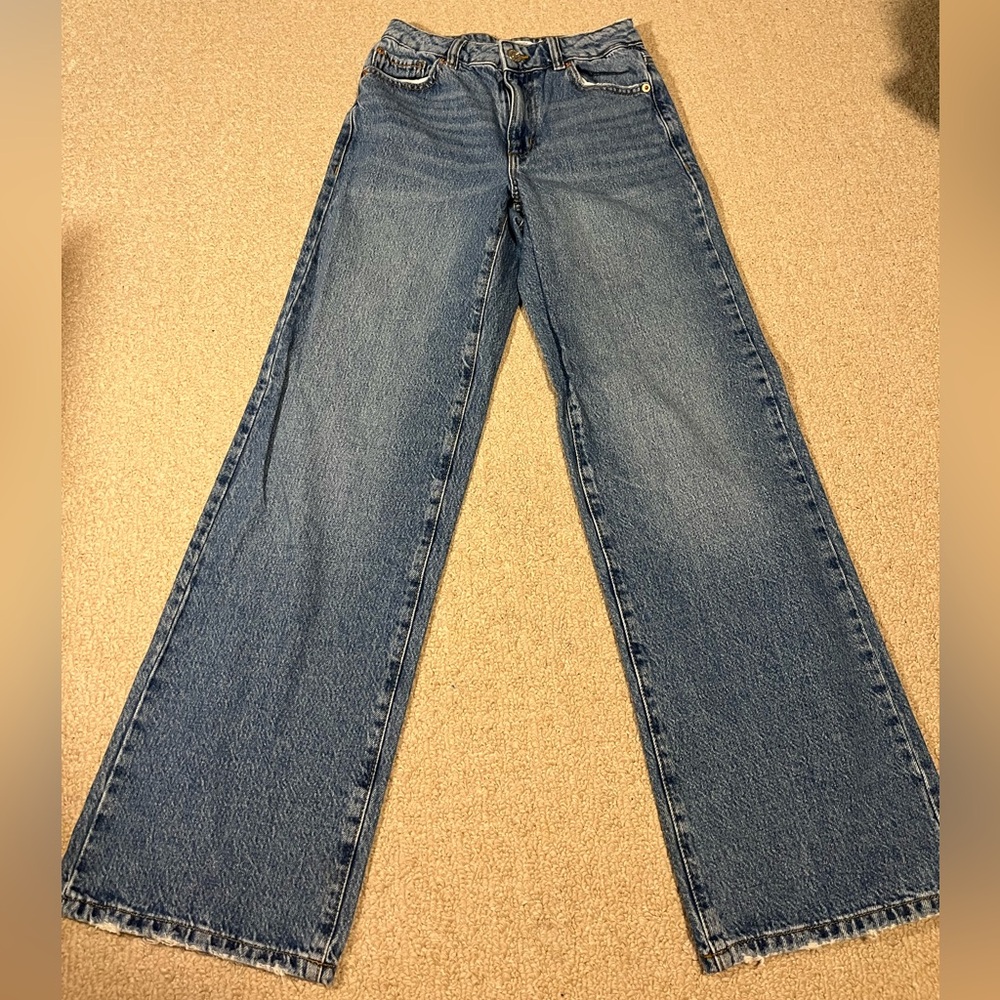Garage Blue Straight-Cut Women's Jeans